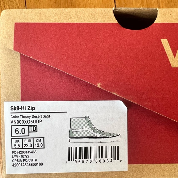 Toddler Vans Sk-8 Hi Zip Sneakers - Picture 3 of 5